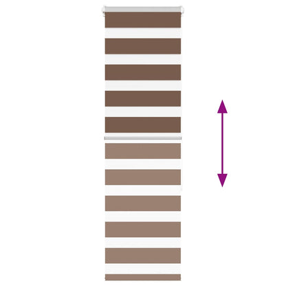 vidaXL Zebra Blind Brown 40x150 cm Fabric Width 35,9 cm Polyester