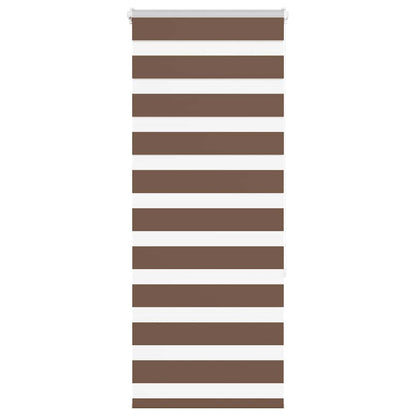 vidaXL Zebra Blind Brown 55x150 cm Fabric Width 50.9 cm Polyester