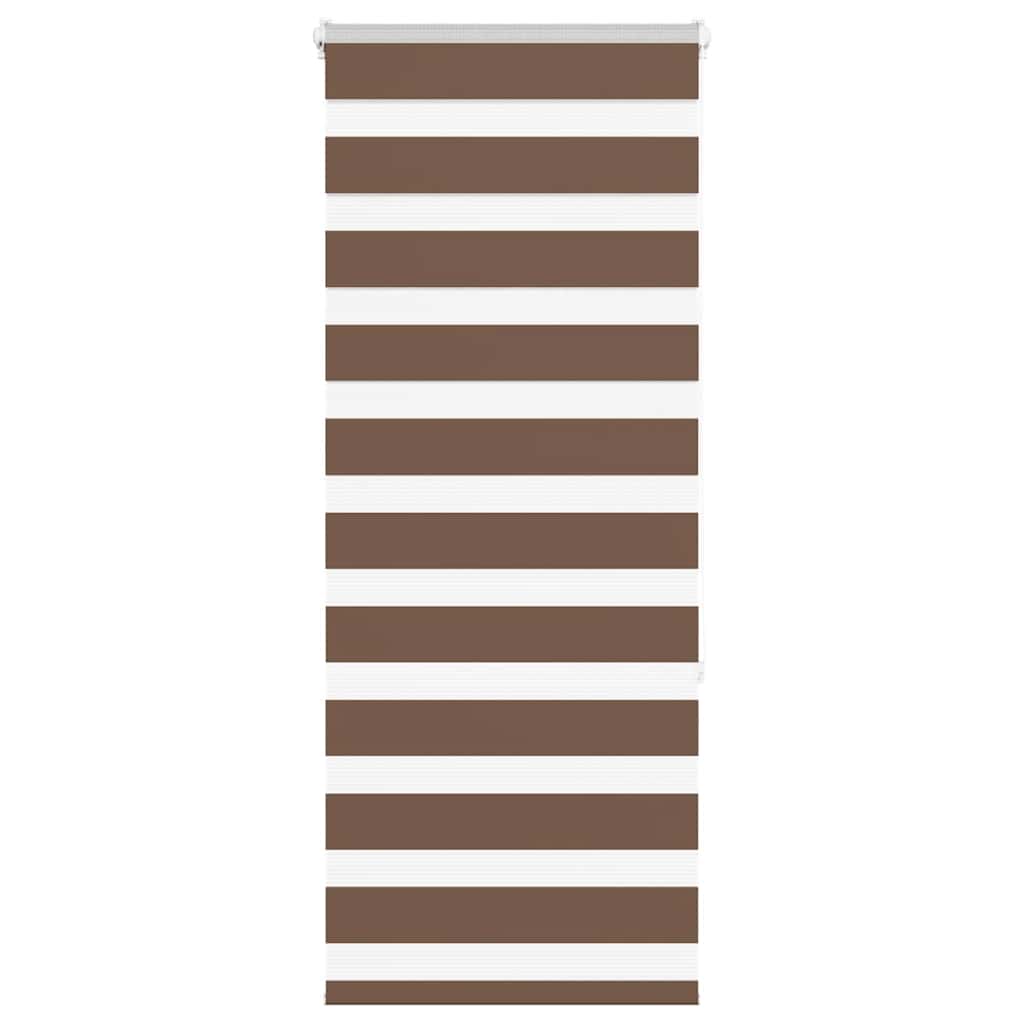 vidaXL Zebra Blind Brown 65x150 cm Fabric Width 60,9 cm Polyester