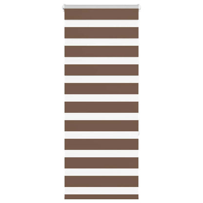 vidaXL Zebra Blind Brown 65x150 cm Fabric Width 60,9 cm Polyester