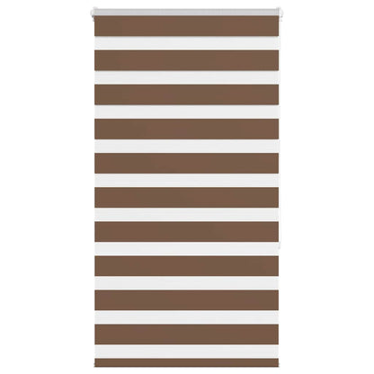 vidaXL Zebra Blind Brown 70x150 cm Fabric Width 65.9 cm Polyester