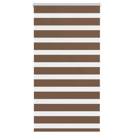 vidaXL Zebra Blind Brown 75x150 cm Fabric Width 70,9 cm Polyester