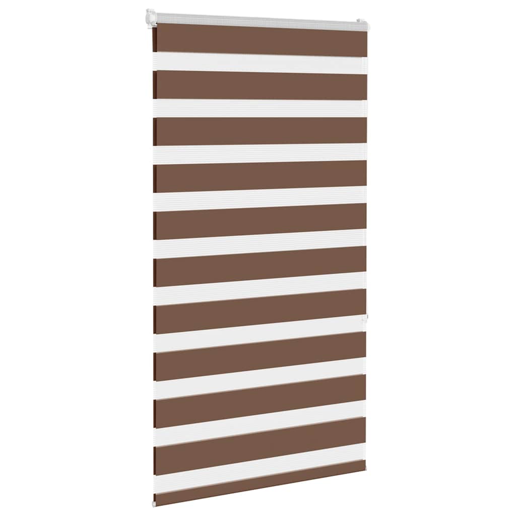 vidaXL Zebra Blind Brown 75x150 cm Fabric Width 70,9 cm Polyester