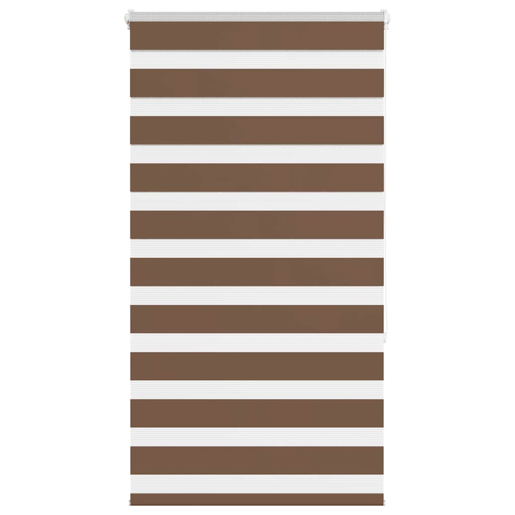 vidaXL Zebra Blind Brown 80x150 cm Fabric Width 75.9 cm Polyester