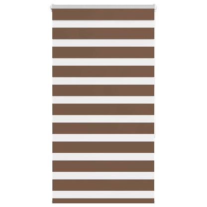 vidaXL Zebra Blind Brown 80x150 cm Fabric Width 75.9 cm Polyester