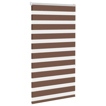 vidaXL Zebra Blind Brown 80x150 cm Fabric Width 75.9 cm Polyester
