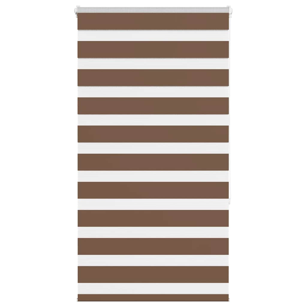 vidaXL Zebra Blind Brown 90x150 cm Fabric Width 85,9 cm Polyester