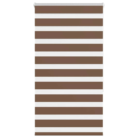vidaXL Zebra Blind Brown 90x150 cm Fabric Width 85,9 cm Polyester