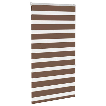 vidaXL Zebra Blind Brown 90x150 cm Fabric Width 85,9 cm Polyester