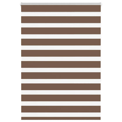 vidaXL Zebra Blind Brown 95x150 cm Fabric Width 90,9 cm Polyester