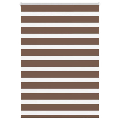 vidaXL Zebra Blind Brown 105x150 cm Fabric Width 100,9 cm Polyester