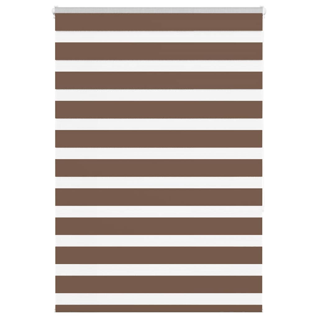 vidaXL Zebra Blind Brown 110x150 cm Fabric Width 105,9 cm Polyester