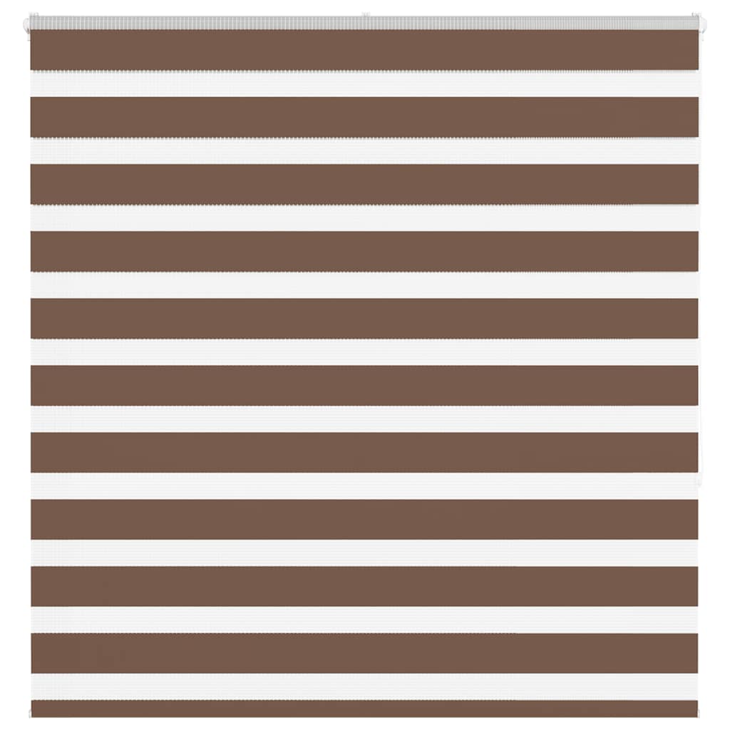 vidaXL Zebra Blind Brown 150x150 cm Fabric Width 145.9 cm Polyester