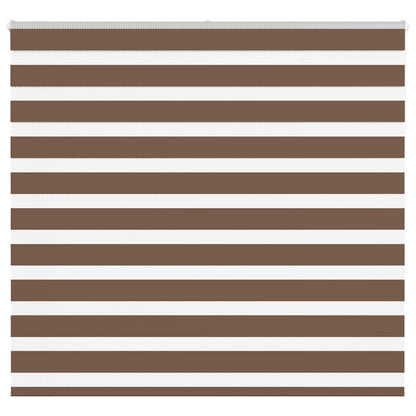 vidaXL Zebra Blind Brown 155x150 cm Fabric Width 150.9 cm Polyester