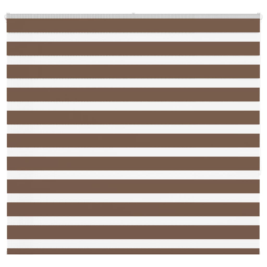 vidaXL Zebra Blind Brown 160x150 cm Fabric Width 155.9 cm Polyester