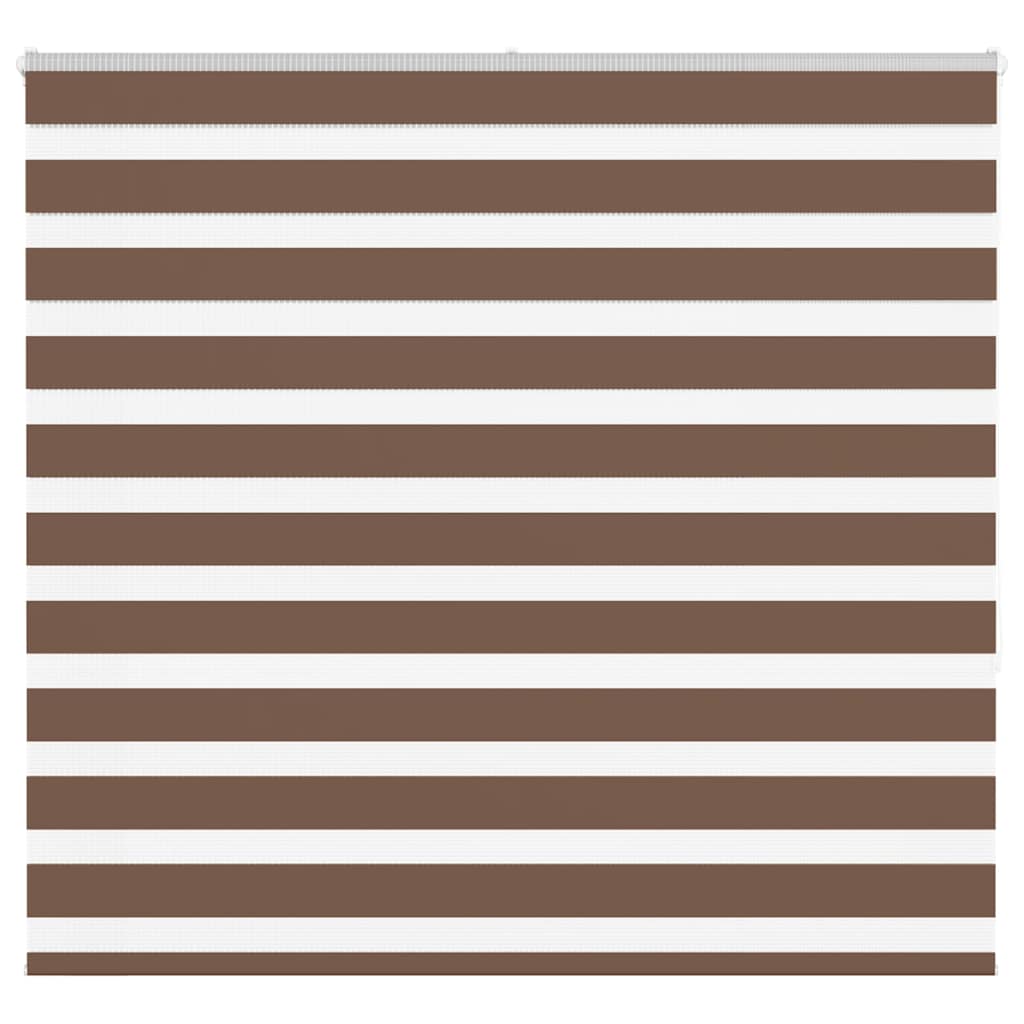 vidaXL Zebra Blind Brown 165x150 cm Fabric Width 160.9 cm Polyester