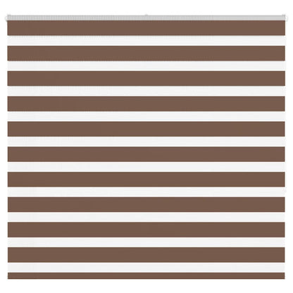 vidaXL Zebra Blind Brown 165x150 cm Fabric Width 160.9 cm Polyester