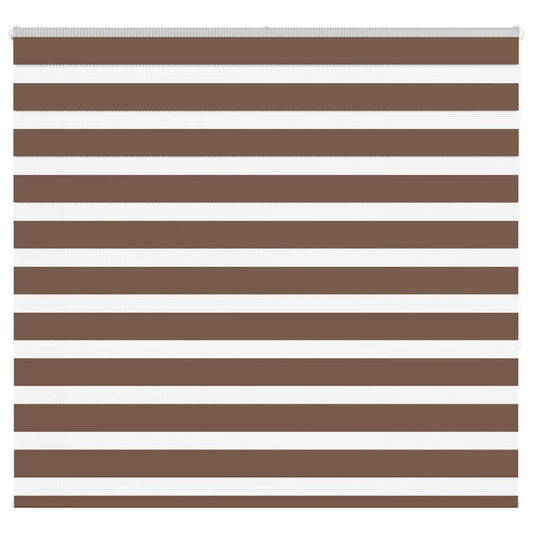 vidaXL Zebra Blind Brown 165x150 cm Fabric Width 160.9 cm Polyester