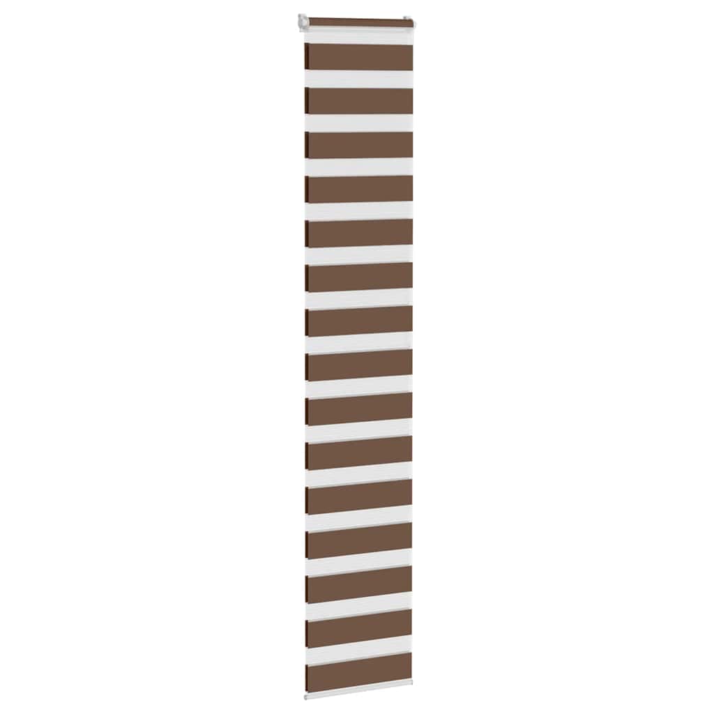 vidaXL Zebra Blind Brown 40x200 cm Fabric Width 35,9 cm Polyester