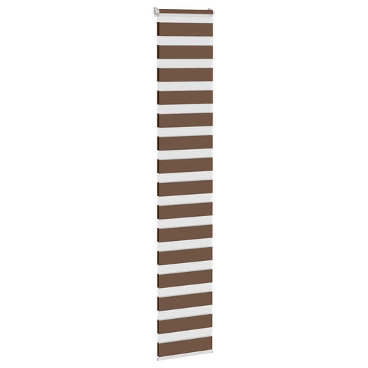 vidaXL Zebra Blind Brown 40x200 cm Fabric Width 35,9 cm Polyester
