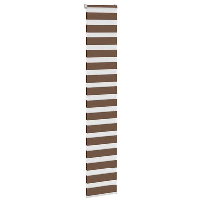vidaXL Zebra Blind Brown 40x200 cm Fabric Width 35,9 cm Polyester