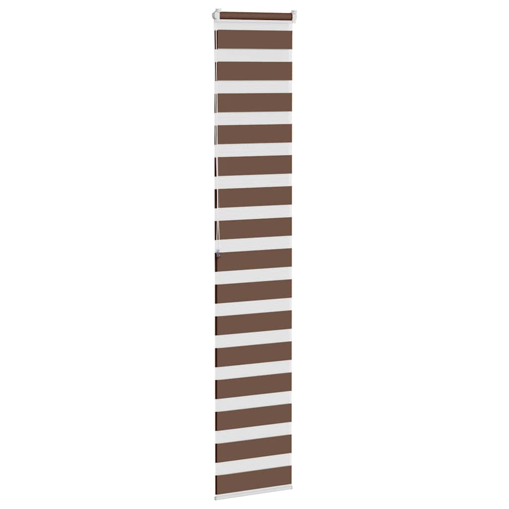 vidaXL Zebra Blind Brown 40x200 cm Fabric Width 35,9 cm Polyester