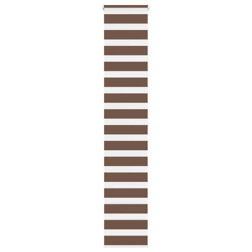 vidaXL Zebra Blind Brown 45x200 cm Fabric Width 40,9 cm Polyester