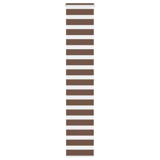 vidaXL Zebra Blind Brown 45x200 cm Fabric Width 40,9 cm Polyester