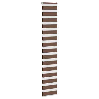 vidaXL Zebra Blind Brown 45x200 cm Fabric Width 40,9 cm Polyester