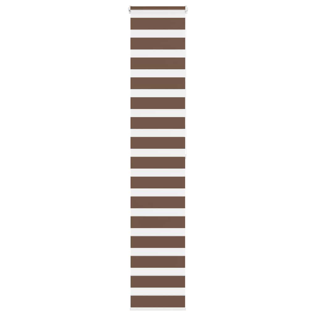 vidaXL Zebra Blind Brown 50x200 cm Fabric Width 45,9 cm Polyester