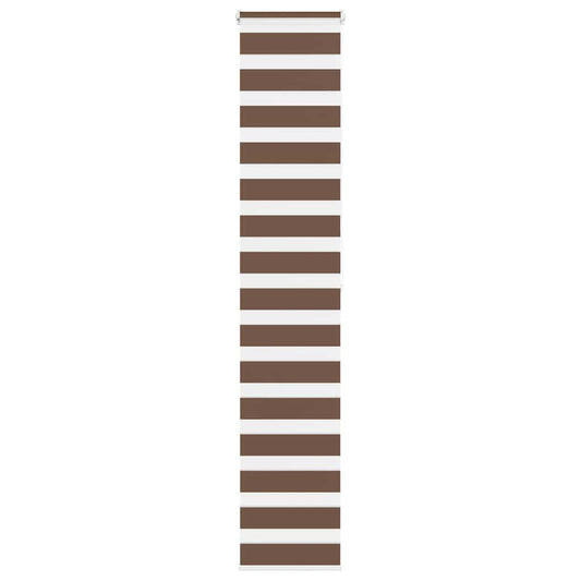 vidaXL Zebra Blind Brown 50x200 cm Fabric Width 45,9 cm Polyester
