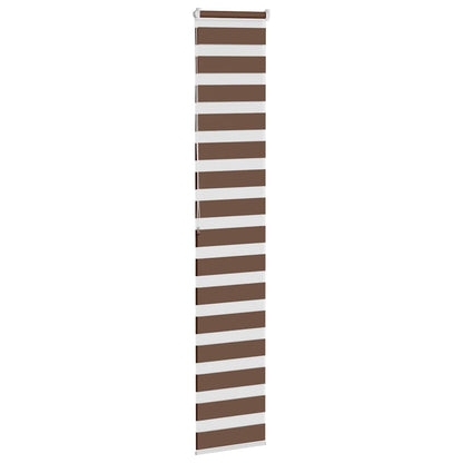 vidaXL Zebra Blind Brown 50x200 cm Fabric Width 45,9 cm Polyester