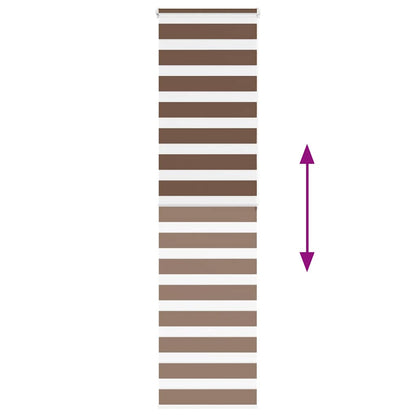 vidaXL Zebra Blind Brown 55x200 cm Fabric Width 50,9 cm Polyester