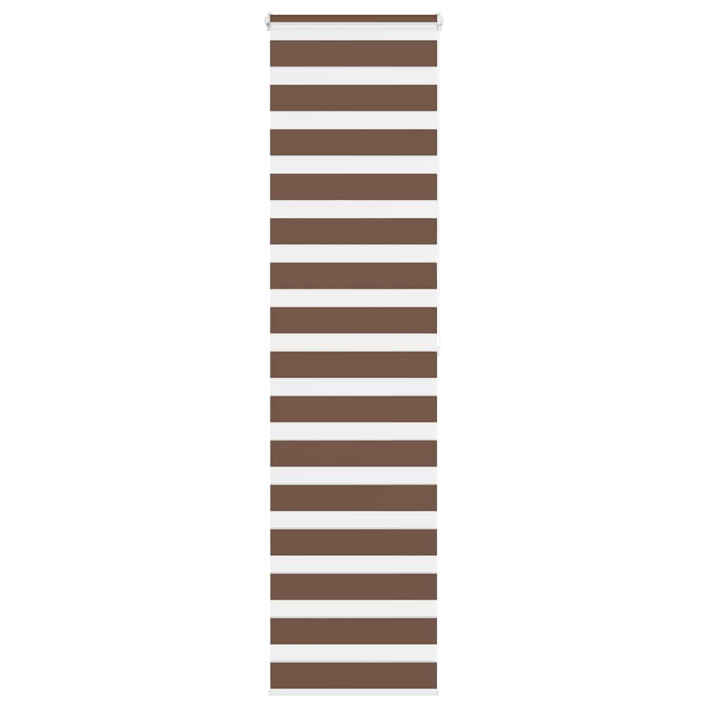 vidaXL Zebra Blind Brown 60x200 cm Fabric Width 55,9 cm Polyester