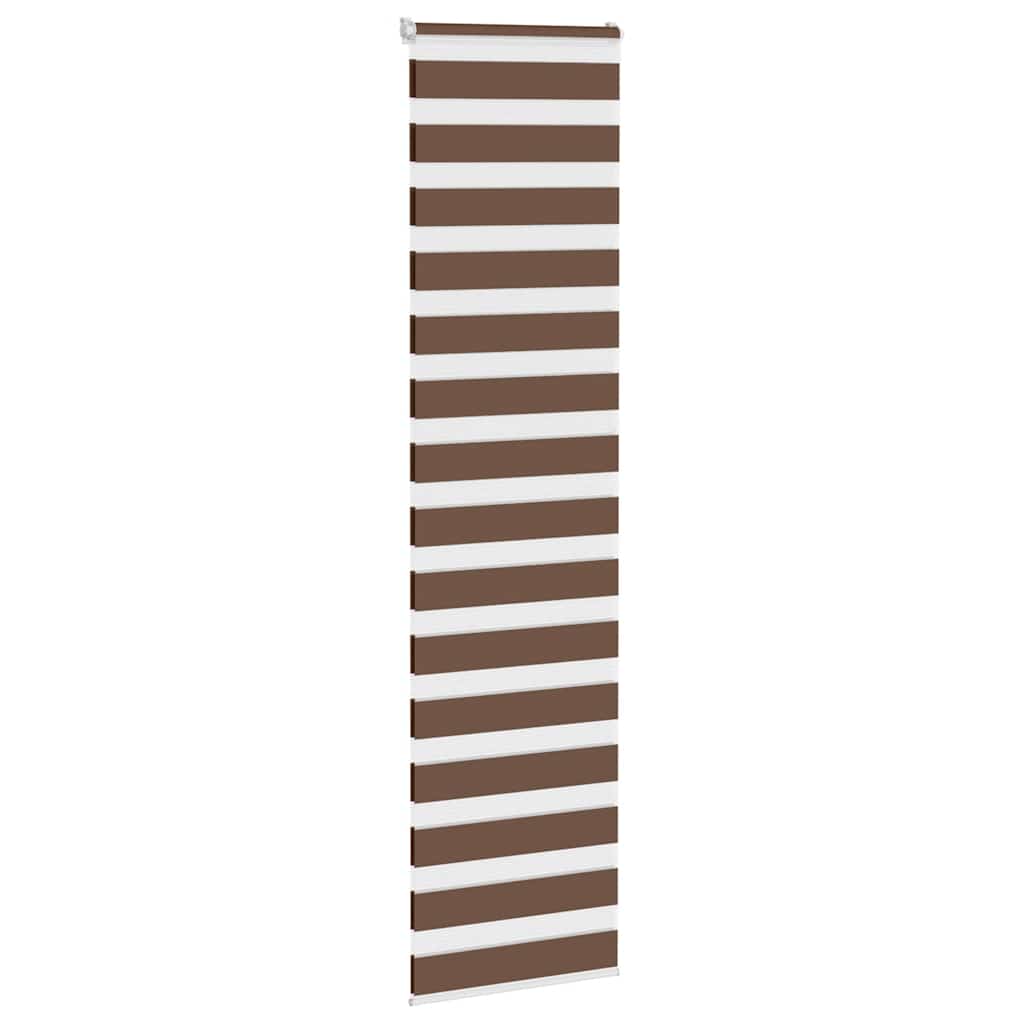 vidaXL Zebra Blind Brown 60x200 cm Fabric Width 55,9 cm Polyester
