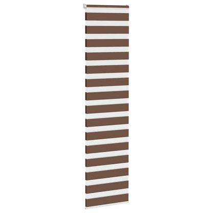 vidaXL Zebra Blind Brown 60x200 cm Fabric Width 55,9 cm Polyester