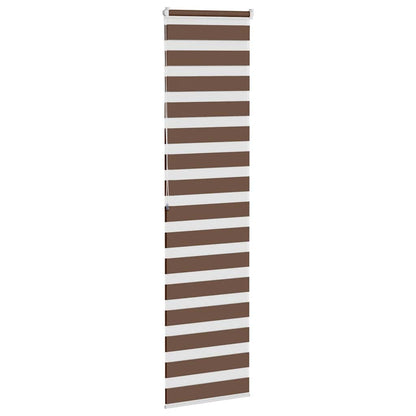 vidaXL Zebra Blind Brown 60x200 cm Fabric Width 55,9 cm Polyester