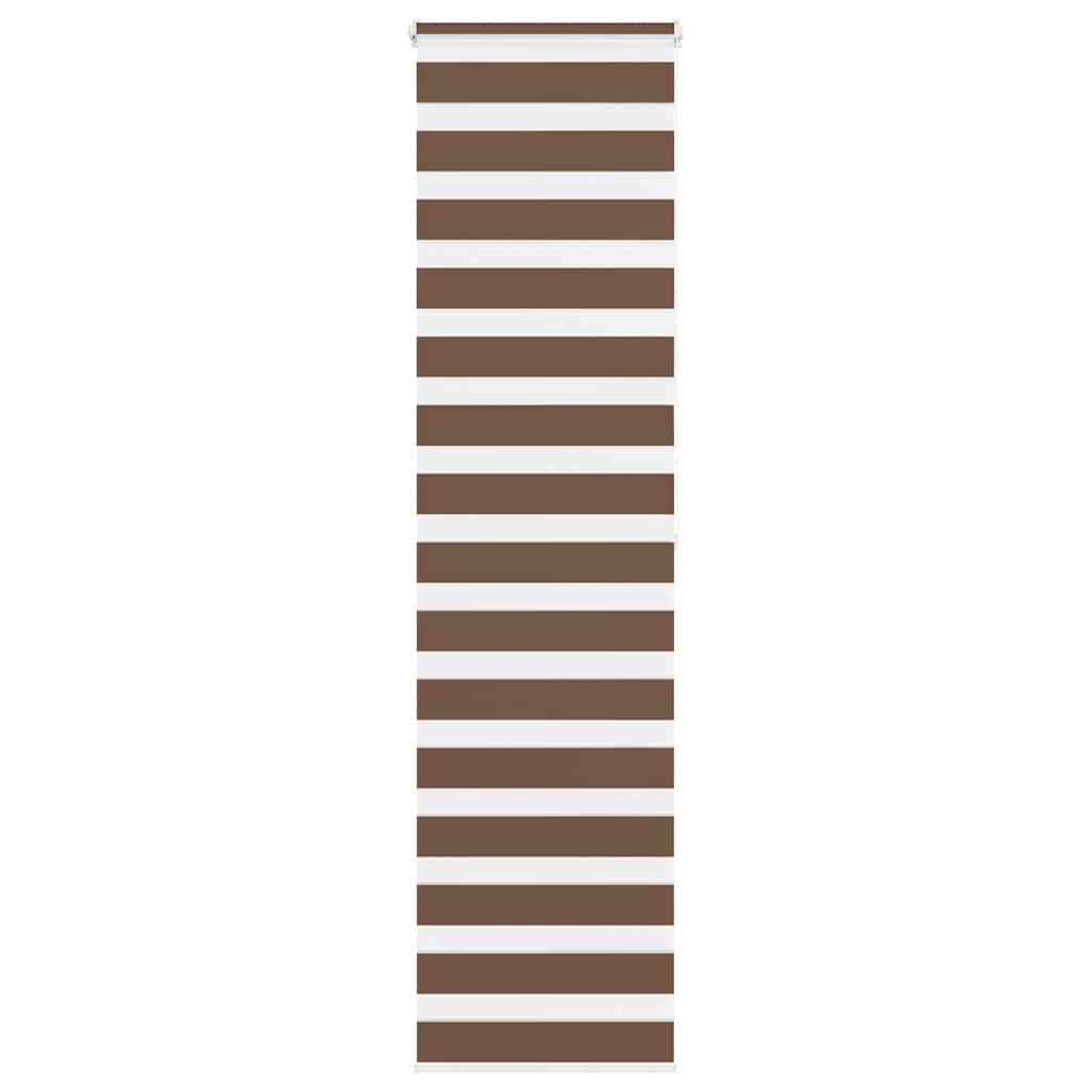 vidaXL Zebra Blind Brown 65x200 cm Fabric Width 60,9 cm Polyester