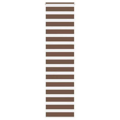 vidaXL Zebra Blind Brown 65x200 cm Fabric Width 60,9 cm Polyester
