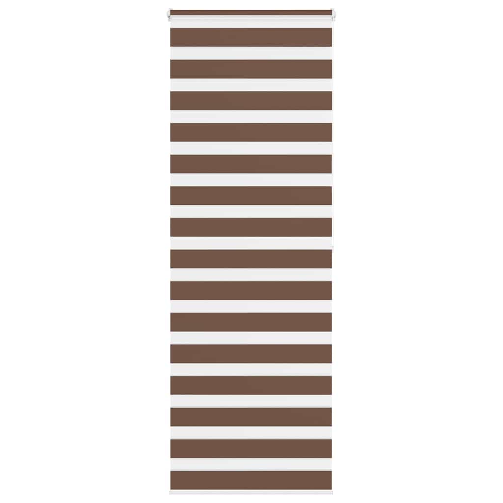 vidaXL Zebra Blind Brown 80x200 cm Fabric Width 75,9 cm Polyester