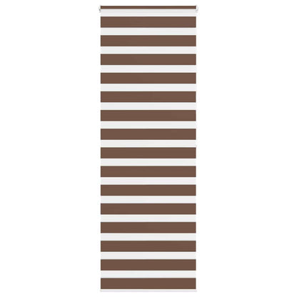vidaXL Zebra Blind Brown 80x200 cm Fabric Width 75,9 cm Polyester