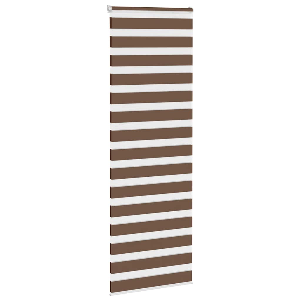 vidaXL Zebra Blind Brown 80x200 cm Fabric Width 75,9 cm Polyester