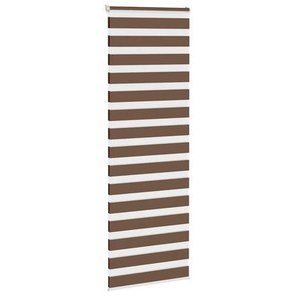 vidaXL Zebra Blind Brown 80x200 cm Fabric Width 75,9 cm Polyester