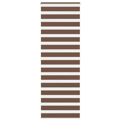 vidaXL Zebra Blind Brown 85x200 cm Fabric Width 80,9 cm Polyester