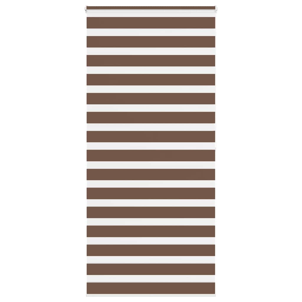 vidaXL Zebra Blind Brown 105x200 cm Fabric Width 100,9 cm Polyester