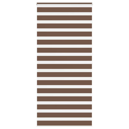 vidaXL Zebra Blind Brown 105x200 cm Fabric Width 100,9 cm Polyester