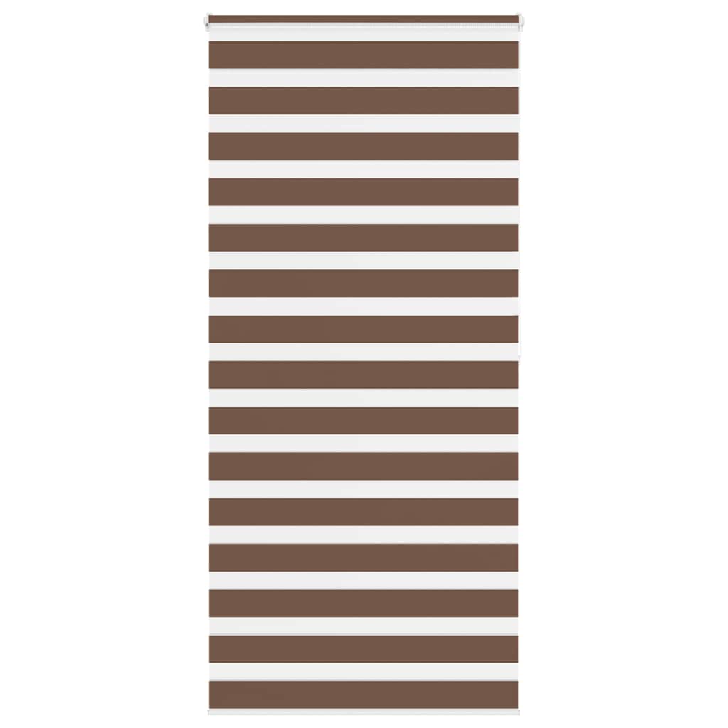 vidaXL Zebra Blind Brown 110x200 cm Fabric Width 105,9 cm Polyester