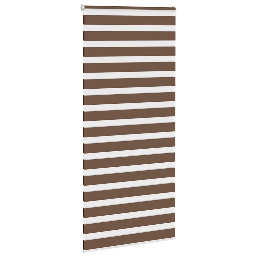 vidaXL Zebra Blind Brown 110x200 cm Fabric Width 105,9 cm Polyester