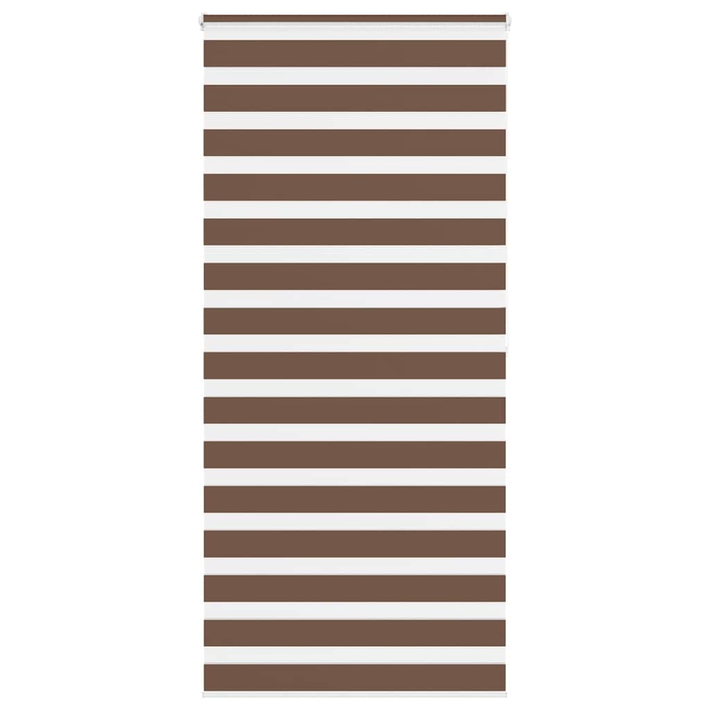 vidaXL Zebra Blind Brown 115x200 cm Fabric Width 110,9 cm Polyester