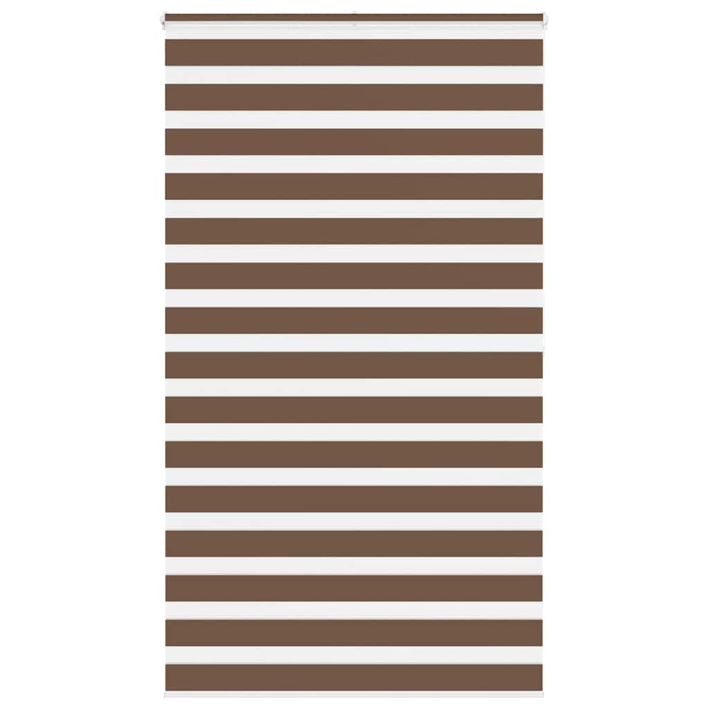 vidaXL Zebra Blind Brown 120x200 cm Fabric Width 115,9 cm Polyester
